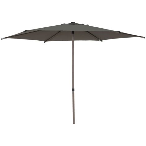 Sombrilla reclinable café redonda recta de 2,7 m Soya - Hespéride