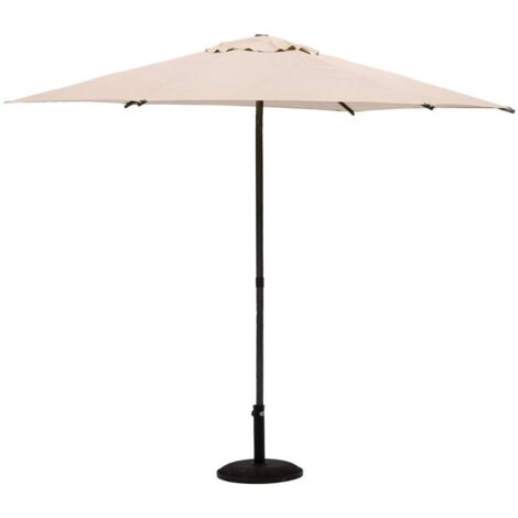 Sombrilla reclinable redonda recta Soya trigo 2,7m - Hespéride