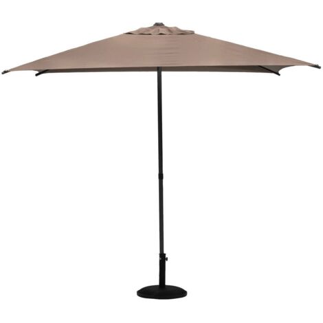 Sombrilla recta cuadrada Soya gris topo - 25 x 25 m - Hespéride