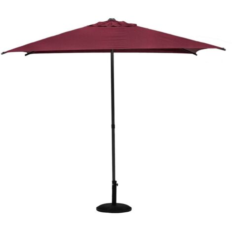 Sombrilla recta cuadrada Soya rojo burdeos - 25 x 25 m - Hespéride