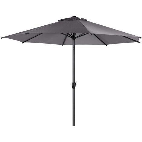 Sombrilla recta redonda Loompa Gris oscuro - 3 m - Hespéride