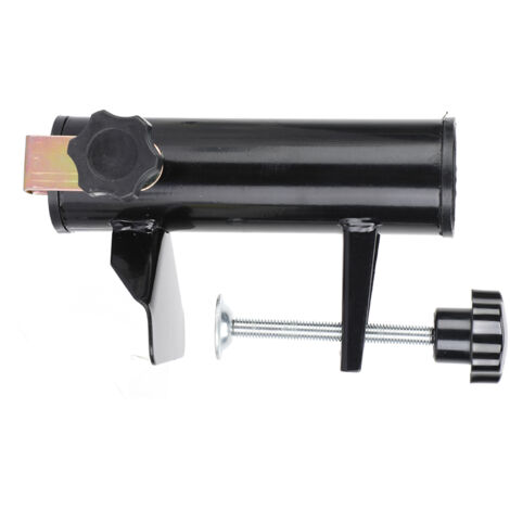 Sombrilla robusta de acero para uso exterior - Soporte universal para jardín, pesca y cielo - Color negro (Diámetro 25-32 mm, 15,5 cm)