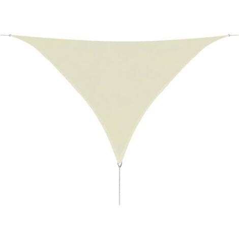 Sombrilla triangular de PEAD 3,6 x 3,6 x 3,6 m crema 020008594