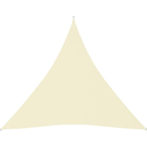 Sombrilla triangular de tela Oxford 4,5 x 4,5 x 4,5 m color crema 020009855