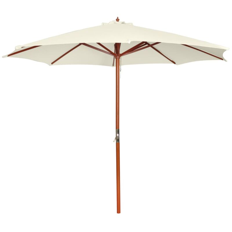 

vidaXL Sombrilla 258 cm Blanca - Blanco