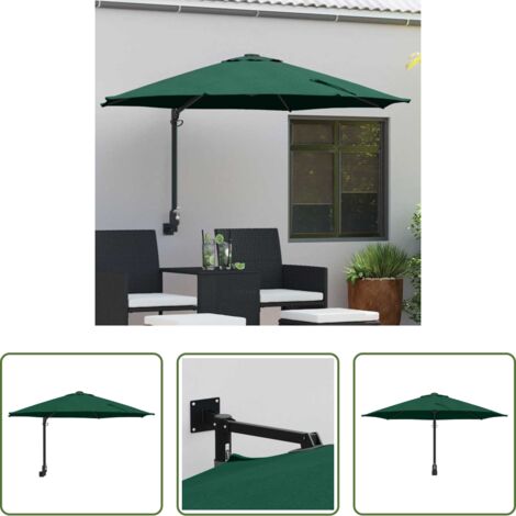 Sombrilla verde -  Sombrilla de jardín Verde 248 x 248 x 148 cm Poliéster y Acero