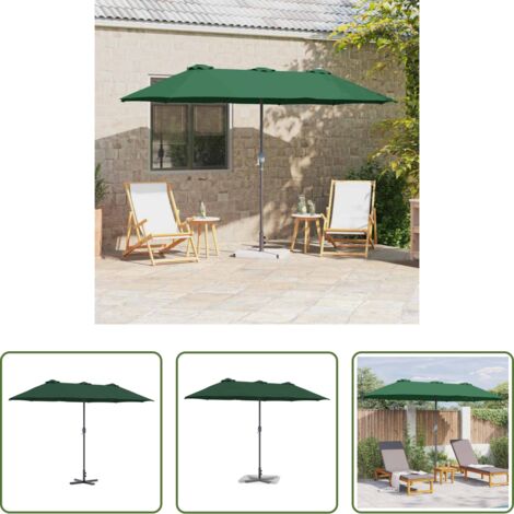 Sombrilla verde -  Sombrilla de jardín Verde 370 x 197 x 239 cm