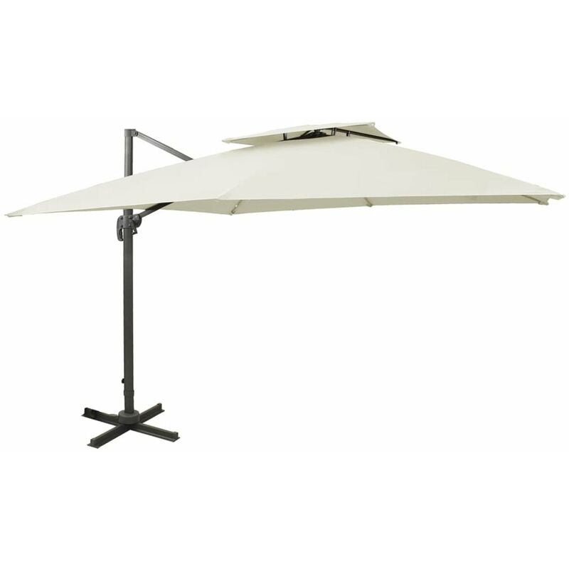 

Sombrilla voladiza con cubierta doble arena 300x300 cm
