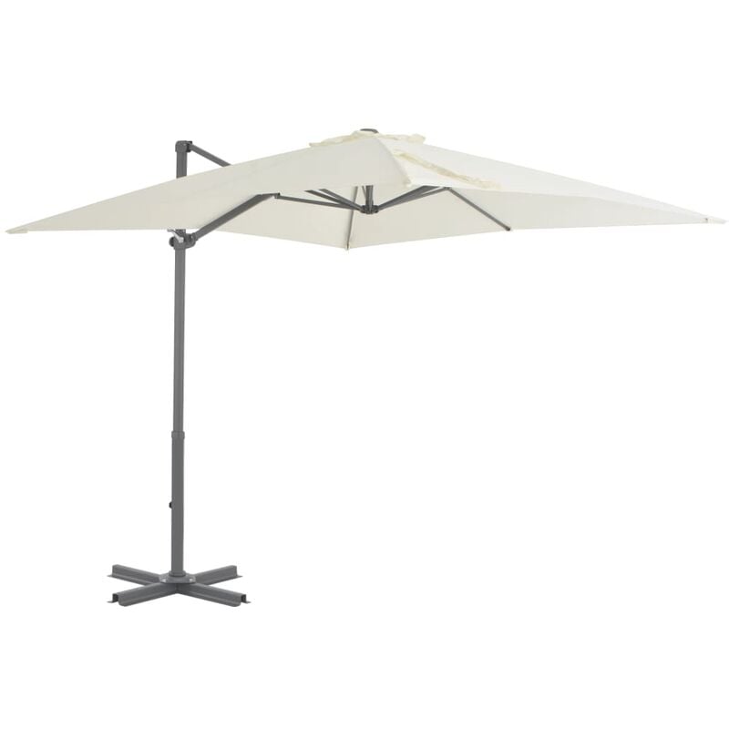 

Sombrilla voladiza con poste de aluminio 250x250 cm arena