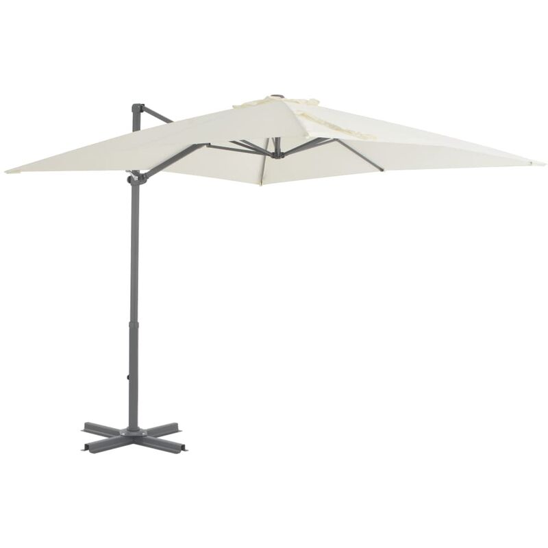 

Sombrilla voladiza con poste de aluminio 250x250 cm arena - Beige