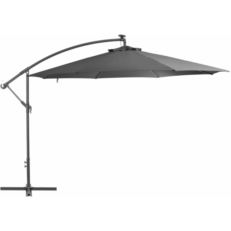

Sombrilla voladiza con poste de aluminio 350 cm gris antracita