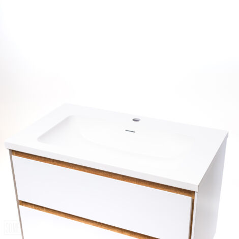 Some  Lavabo Meblois LOCK - 805x460x20 mm - Blanc - Design Minimaliste - Résistant et Pratique