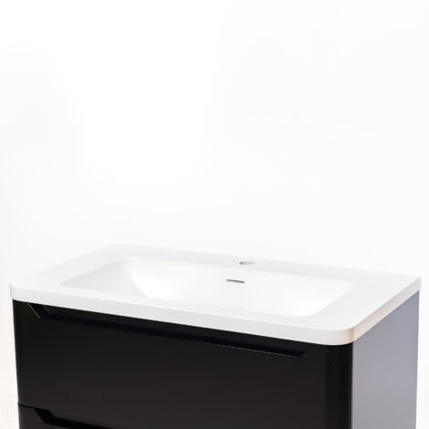 Some  Lavabo Meblois R37-800-BS-WHT - 800x460x30mm - Blanc - Design Moderne - Surface Résistante