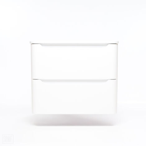 Some  Meuble de Salle de Bain Case - 592x456x480mm - Blanc - Design Moderne - Résistant à l'Humidité