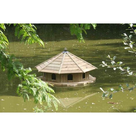 Somerton Floating Duck Eight Nest - Pressure Treated Red Pine - L180 x W180 x H90 cm