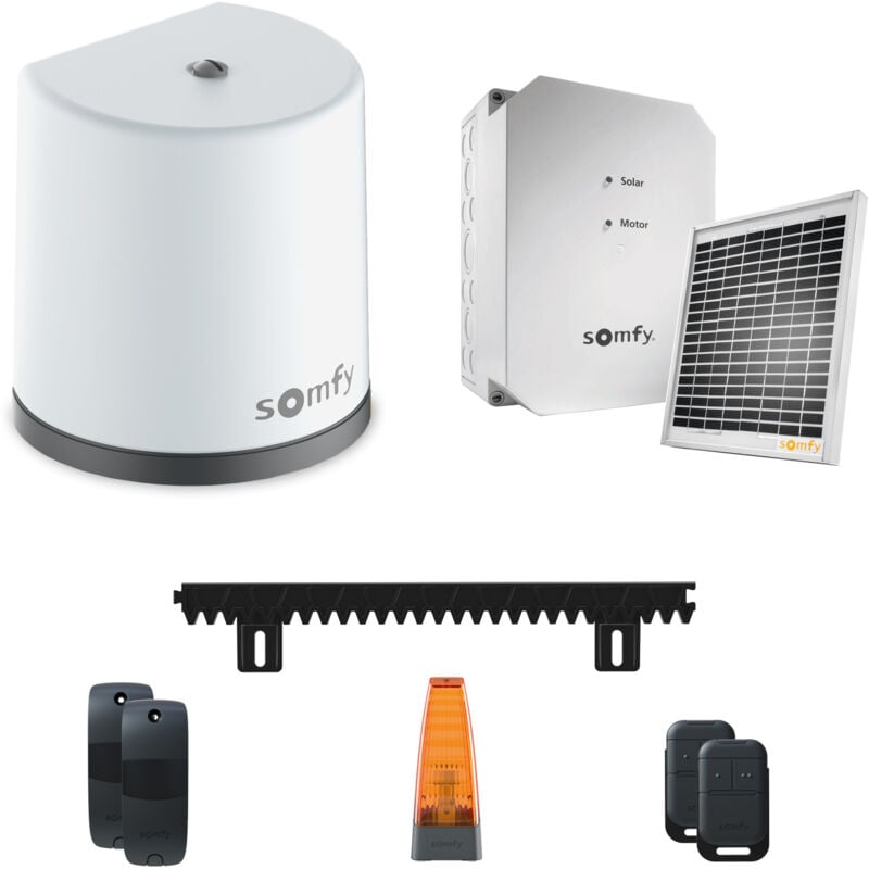 1246467 - Motorisation de portail coulissant Freevia Essential Solaire - Pas de tranchée à prévoir - Autonome en énergie - Somfy