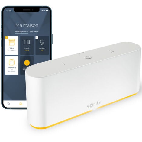 SOMFY 1870595 - TaHoma switch - Commande intelligente pour centraliser et connecter votre logement - Compatible io, RTS & Zigbee 3.0 - Contrôle à la voix avec l'Assistant Google, Amazon Alexa HomeKit