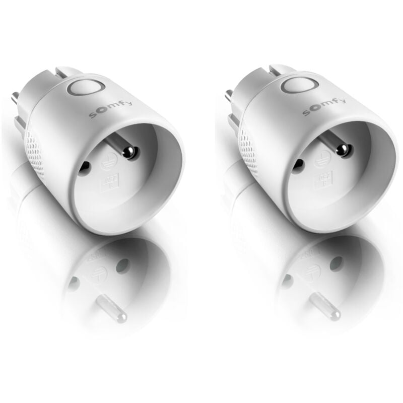 1870869 - 2 prises télécommandées on/off io intérieures connectées type e - Compatible app TaHoma - Somfy