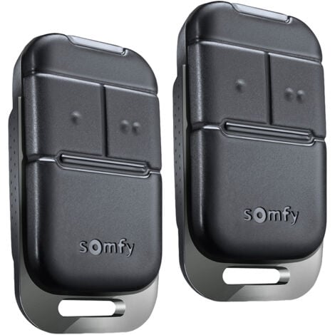 SOMFY 1870875 - 2 télécommandes Keypop 2 canaux RTS - Haute résistance - Pour moteurs de portail et/ou porte de garage