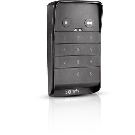 SOMFY 1870916 - Clavier à code 2 touches radio RTS - Pour ouvrir un moteur RTS de portail et/ou porte de garage avec un code - Sans fil - Etanche