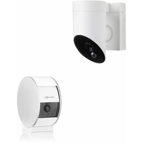 SOMFY 1875252 - 1 caméra intérieure Somfy Indoor Camera et 1 extérieure Somfy Outdoor Camera blanche - Somfy Protect