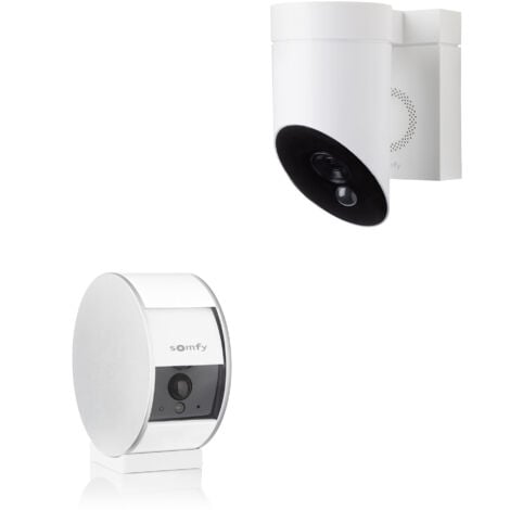 SOMFY 1875252 - 1 caméra intérieure Somfy Indoor Camera et 1 extérieure Somfy Outdoor Camera blanche - Somfy Protect