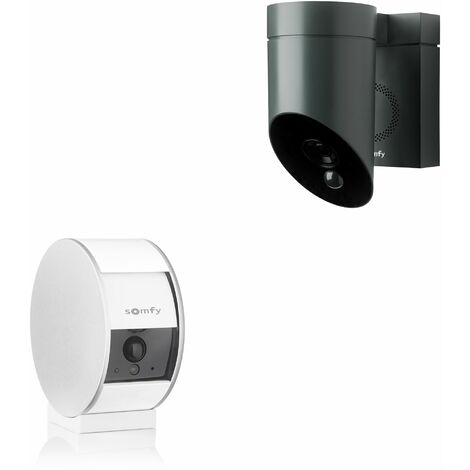 SOMFY 1875253 - 1 caméra intérieure Somfy Indoor Camera et 1 extérieure Somfy Outdoor Camera grise - Somfy Protect