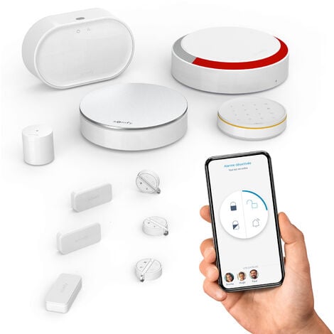 SOMFY 1875255 - Home Alarm Advanced Plus - Alarme maison sans fil connectée avec sirène extérieure et clavier - Module GSM - Compatible avec Amazon Alexa, l'Assistant Google et TaHoma (switch)