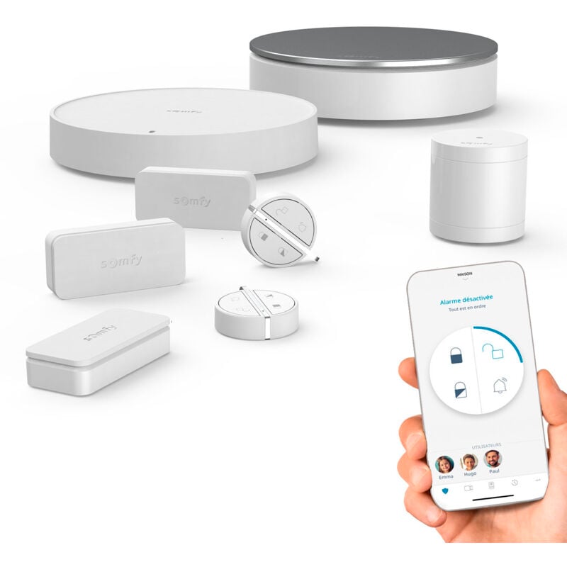 1875280 - Home Alarm Essential - Système d'alarme maison sans fil connecté Protect - Compatible avec Alexa, l'Assistant Google et TaHoma (switch)