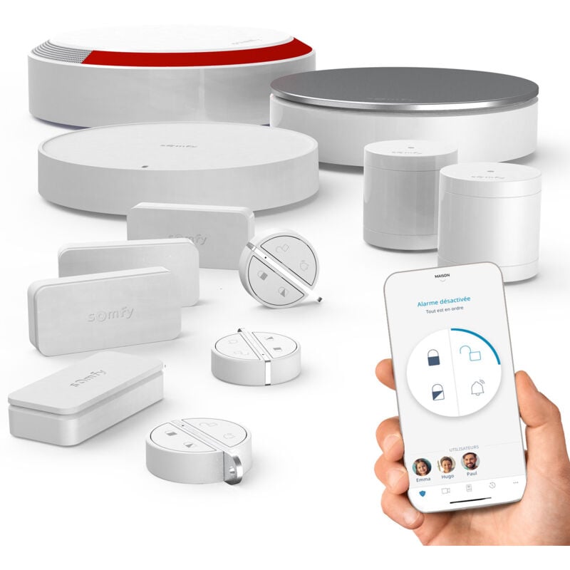 SOMFY 1875282 - Home Alarm Essential Plus Integral - Alarme maison avec détecteurs additionnels - Somfy Protect - Compatible avec Alexa, l'Assistant