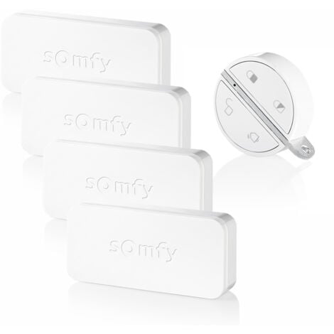 SOMFY 1875301 - Pack accessoires Plus Home Alarm - Avec 4 détecteurs IntelliTAG et 1 badge télécommande - Compatible Home Alarm, Advanced et Somfy One+