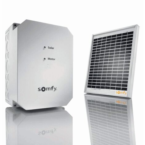 Somfy 2400961 - Kit di energia solare Solarset  Compatibile motore cancello o garage RTS