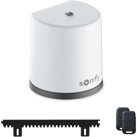 SOMFY 2401409 - Motorisation de portail coulissant Freevia 400 RTS - Livrée avec 2 télécommandes Keypop et 4m de crémaillère - Compatible app TaHoma