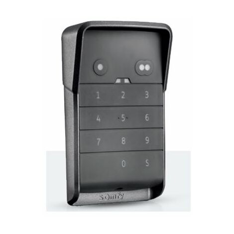 Somfy – Clavier à code radio 2 canaux – Design métallique résistant aux chocs – Alimentation par pile lithium – Indice de protection IP55