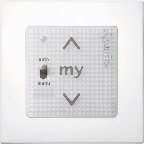 Somfy – Émetteur mural Smoove Uno A/M IO 1811404 – Télécommande 1 canal – Alimentation 230V – Compatible interrupteurs stores et volets