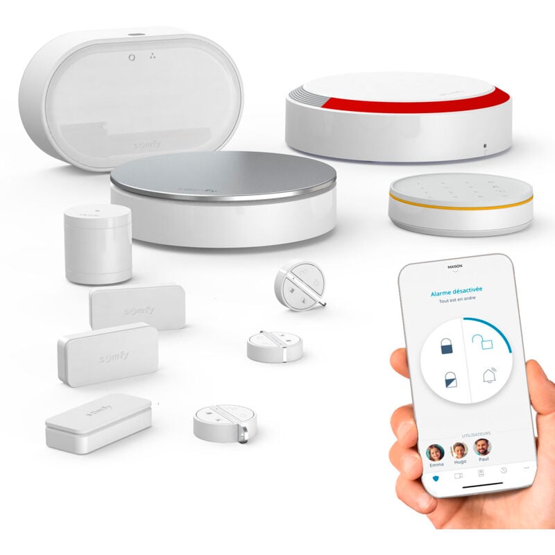 1875255 - Home Alarm Advanced Plus - Alarme maison sans fil connectée avec sirène extérieure et clavier - Module gsm - Compatible avec Amazon Alexa,