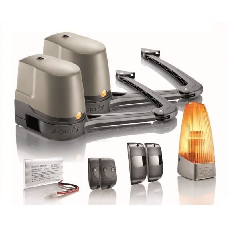 2401288 - Motorisation de portail battant à bras Evolvia Star - Pour vantaux avec hauteur et largeur max 2m - Avec 2 télécommandes Keypop, 1 feu