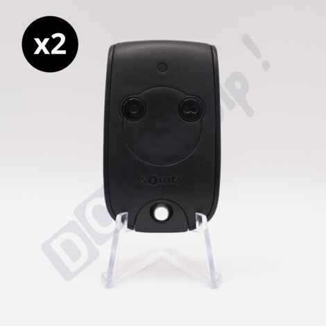 Somfy – Lot de 2 télécommandes 2 canaux RTS – Fréquence 433,42 MHz – Pour portails et volets – Contrôle sécurisé et fiable