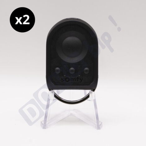 Somfy – Lot de 2 télécommandes Keygo io – 4 canaux – Fréquence 868 MHz – Portée jusqu'à 200 mètres – Compatible avec dispositifs io-homecontrol