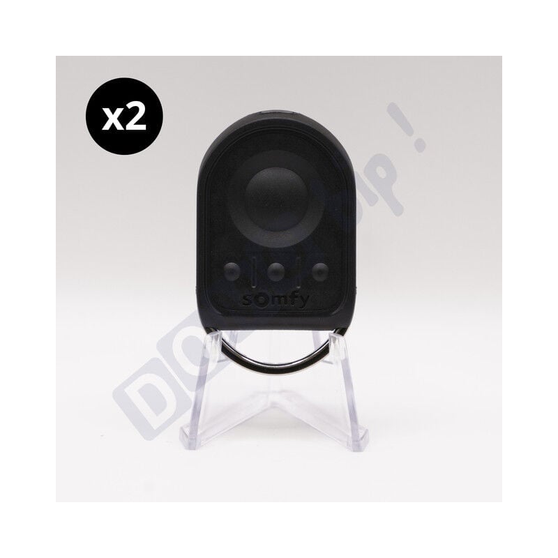 Lot de 2 Télécommandes Somfy Keygo io - 4 canaux - Pour Automatisme Portails et Volets - Fréquence 868 MHz - Technologie io