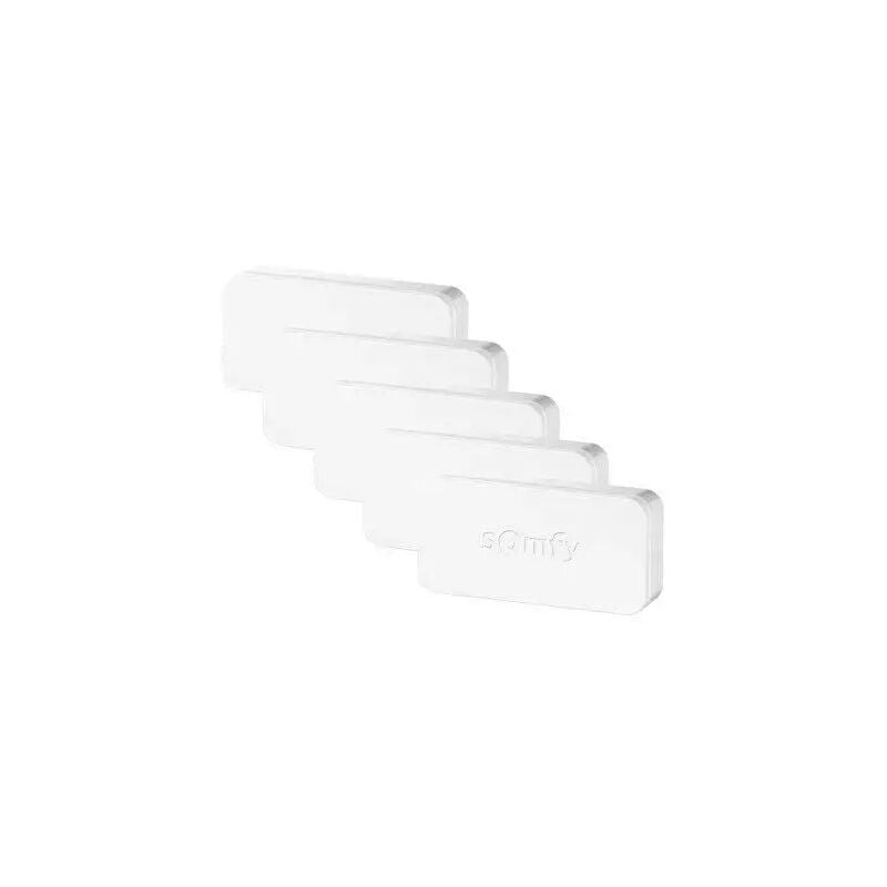 

Paquete de 5 sensores de alarma antirrobo inalámbricos IntelliTAG 2401488 para puertas y ventanas con sensores de vibración, blanco - Somfy