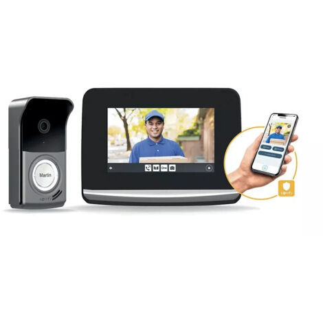 Somfy – Visiophone connecté 7 pouces avec vision nocturne – Caméra grand angle – Compatible smartphone et io-homecontrol – Installation simplifiée