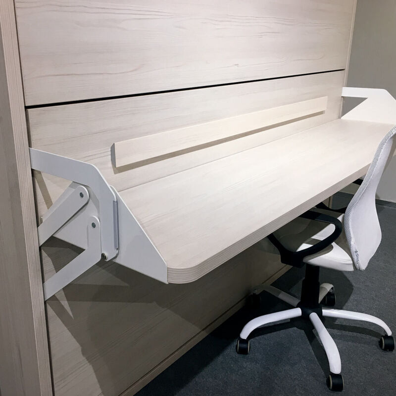 

Mengual - Somier Abatible Horizontal Con Mesa (MARTA) 90 X 190 Montado Con Protector Dedos - Blanco