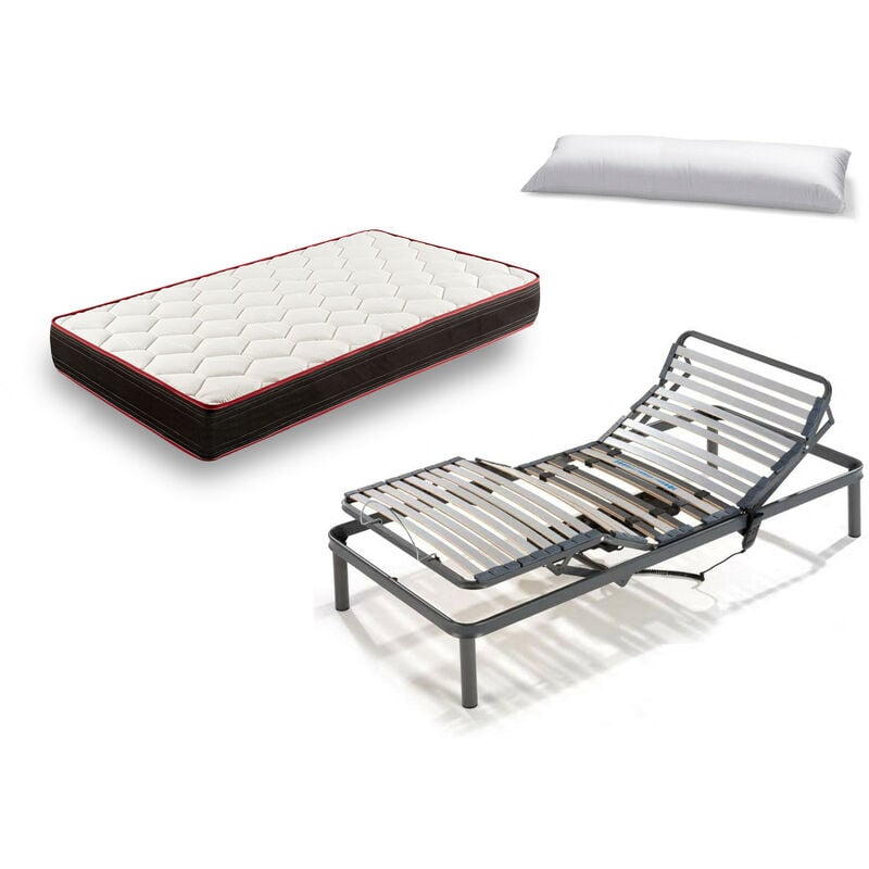 

Somier Articulado + Colchón Memory Fresh + Almohada Fibra, 90x180 cm