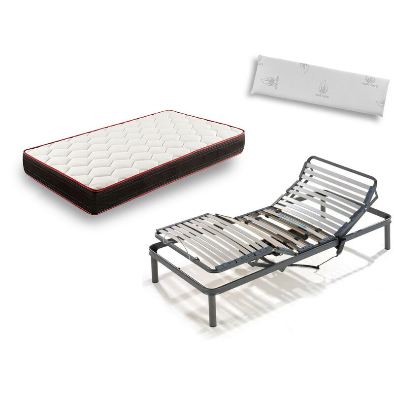 

Somier Articulado + Colchón Memory Fresh + Almohada Viscoelástica 100%, 135x190 cm