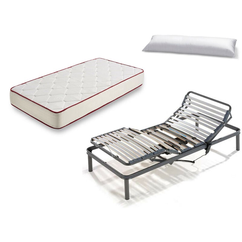 

Somier Articulado + Colchón Viscoferta + Almohada Fibra, 105x190 cm