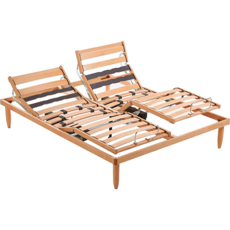 

Dorelan - Somier cama articulado de láminas Natural regulable | 135x190cm