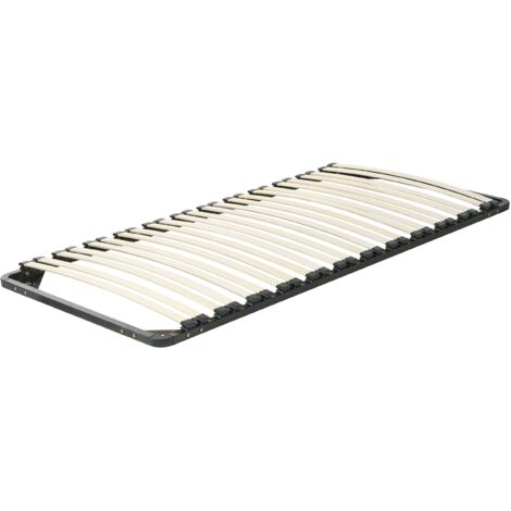 Somier de láminas independiente 90 x 200 cm estructura de metal 24 listones de madera Combourg