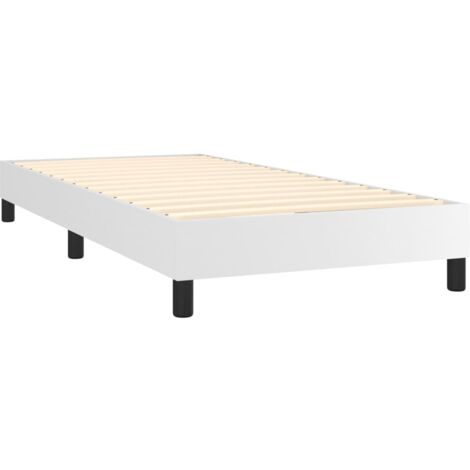 Somier de láminas sobre patas estructura cama 80x200 cm sintético blanco TDL0207355