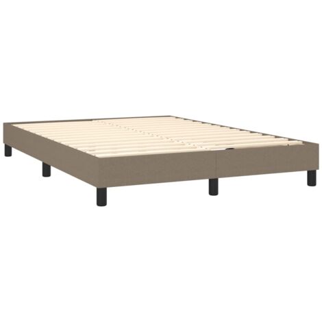 Somier de láminas sobre patas estructura de cama 140x190 cm tela topo TDL0206937